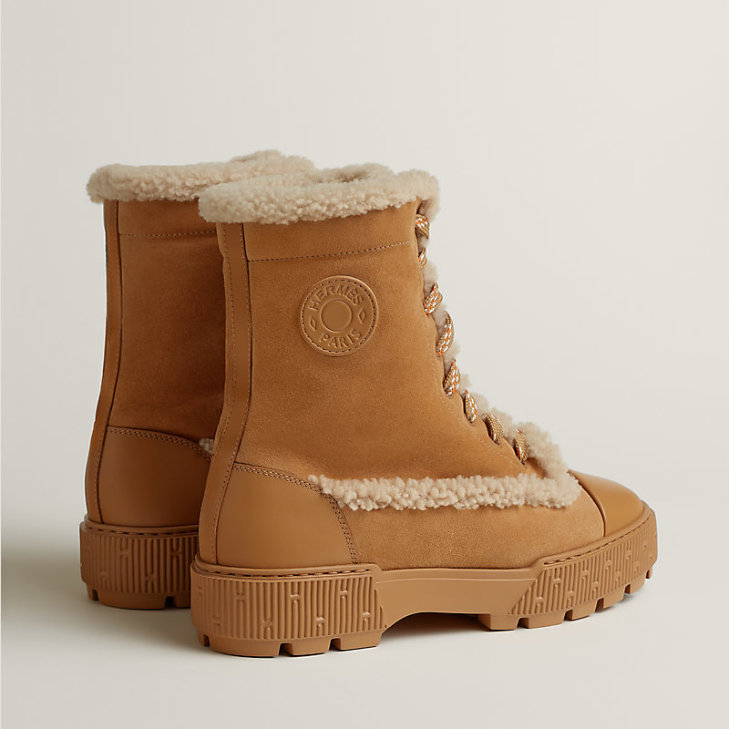 Bota de cano baixo Fresh - Bege | Hermès Brasil